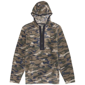 New Solaris Green Fleece Camo Pullover Half Zip Hoodie Mens Size‎ Large